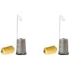 Generic Supporto per filo da cucito 1/2 pezzi, supporto staccabile, base singola per bobina con cono staccabile, porta filo a cono per fusione, ricamo e trapuntatura