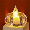 Generic Confezione da 12 lumini a LED a luce calda, senza fiamma, a batteria, candele decorative per centrotavola per matrimoni, decorazioni natalizie e atmosfera domestica (zucca, 12)