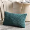 FDTERN Federe Cuscini Verde Acqua 30x40 per Divano in Velluto a Coste Moderno Morbido Motivo a Croce Decorativa Copricuscini con Cerniera Invisibile per Divano Camera da Letto