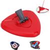 Sgizoku Base Rotante di Ricambio per mocio Vileda - Base per mocio o Cedro, Facile da strizzare - Accessori Base Triangolare per mocio - Red Spin Mop Base