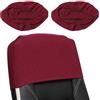 Generic Copri Poggiatesta Elasticizzato in Jacquard per Sedie da Ufficio, Protezione Antiscivolo per Poggiatesta per Sedie da Computer con Schienale Alto, 2 Pezzi, Rosso Vino