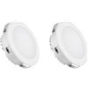 Area illumina Faretti LED da Incasso, 3,5W 310 Lumen, 3 Tonalità di Luce selezionabili tramite levetta: 3000K-4000K-6500K, Ø65x20 mm, IP54, Bianco e Grigio, Kit da 2 Pezzi (Bianco)