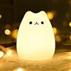 GoLine Gatto Luce Notturna LED, Regali per Lei, Luce Notte Bambini, Regalo Donna, Luce Notturna per Bambini, Lampada da Tavolo, Lampada Notturna Comodino LED, Luci Notturne LED per Cameretta Ragazzi.
