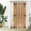 Xiaoterna Tenda da doccia rustica Porta in legno marrone retrò Tenda da bagno impermeabile Stile country occidentale Fienile della fattoria Lavabile Decorazione per bagno in stile rustico 90x180cm