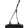 Generic Scultura Walking Man - Statua in vero bronzo ispirata a Giacometti su base in marmo, realizzata a mano in Grecia, statuetta da collezione d'arte moderna, 31 cm