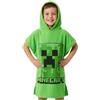 MINECRAFT Asciugamani Bagno con Cappuccio Asciugamano Doccia Ragazzi Creeper Accappatoio Poncho Bambino Telo Mare Bambini Idee Regalo (Verde, 6-9 Anni)