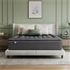 Novilla Topper Materasso Matrimoniale 180x200 Grigio Scuro - Comfort Premium con Imbottitura Ultra-Soffice, Topper Nuvola Moderno con Fascia Elastica a 360°, Effetto Piuma, Design Elegante