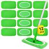 ZWQO 12 Pezzi per Swiffer Panni Catturapolvere - Teli Riutilizzabili e Lavabili per Swiffer Lavapavimenti, Cuffietta Microfibra- Ideali per la Pulizia di Pavimenti Duri e Parquet