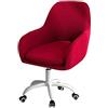 uyeoco Computer Copripoltrona Fodera Per Sedia Da Ufficio 1/2/4pcs Per Elasticizzato Con Braccioli Fodera Poltroncina Sala Pranzo Soggiorno Copertura Sedia Da Scrivania Con Schienale Poltrona Impermeabile