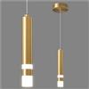 ZPBSJ Moderna Lampada Sospensione Regolabile Altezza LED Oro Mini Lampada Sospensione Kücheninsel Schlafzimmer Tavolo Notturno Piccole Lampade Sospensione(1-Confezione)