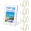Quorumsg 4 Pezzi Supporto Cavalletto Espositore Porta Piatti in Metallo