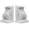 Generic Set di 2 colonne dell'ordine ionico greco a colonna, fermalibri in marmo, colore: bianco