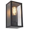 QAZQA charlois - Appliques Industriale - 1 luce - L 14 cm - Nero - Industriale - Illuminazione esterna