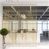 Gaommini Colonne divisorie da muro Palo divisorio per privacy per interni - Divisorio in ferro battuto 100~300 cm Palo divisorio a doghe metalliche per ingresso ufficio, soggiorno Oro(8pcs-A,240cm/94in/7.9ft)
