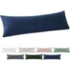 BEDSURE Federe Cuscini 40x145 Cotone - Set da 2, Oeko-TEX, Blu | Copricuscini Decorativi 100% Cotone, Morbido Anallergico Traspirante, Fodere con Cerniera Nascosta, Lavabili in Lavatrice