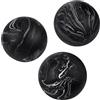 Creative Scents Set di 3 sfere decorative per ciotole, effetto marmo nero, 7 cm, per tavolino da caffè, centrotavola, tavolo da pranzo, soggiorno, stile moderno per la casa