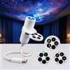 KQLHLHDYZ Proiettore di luce notturna, proiettore HD dinamico 5D olografico per luce notturna, proiettore HD Star Plug and Play, regolabile a 360°, proiettore HD Galaxy e Ocean per soffitto camera da