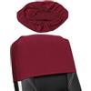 Generic Copri Poggiatesta Elasticizzato in Jacquard per Sedie da Ufficio, Protezione Antiscivolo per Poggiatesta per Sedie da Computer con Schienale Alto, 1 Pezzo, Rosso Vino
