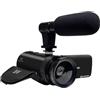 Puleuroy Registratore Video DV, Videocamera Camcorder con Registrazione Audio e Microfono Incorporato. Zoom Digitale Elettronico. Macchina Fotografica per Registrazione di Vlog. Spina EU.