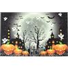 ifundom Sfondo Fotografico Horror Halloween, Background For Photography in Vinile, Leggero e Morbido al Tatto, per Photo Booth e Casa, Dettagli Realistici, per Famiglia e Amici