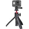 WRITWAA Selfie Stick Treppiede per Fotocamera, Supporto Camera Vite 1/4, Lega di Alluminio e Pc, Telescopico, Nero, per Live Streaming e Outdoor