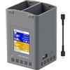 SHINLHUA Stazione ricarica a 2 per caricabatterie da viaggio da 100 W per modalità conservazione 5 4 3 batterie