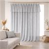 HOME LINGE PASSION Tenda in 100% garza di cotone 180 x max 300 cm (regolabile) grigio ghiaccio