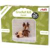 Stafil Velvie Kit Amigurumi con Filato Ciniglia Morbidissimo per Realizzare 2 Pupazzi all'Uncinetto, Tema Forest