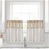 Lush Decor Set di 2 tende da cucina con bottoni in lino, 29 x 24