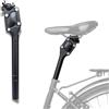 CONTEC Reggisella a Molla Bicicletta SP-060 Slim, Parallelogramma, Alluminio, Comfort per MTB & Citybike, Sospensione per Sollievo Schiena, Nero