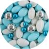 EinsSein 0,9kg Confetti di Mandorle Matrimonio Conchiglia Mix bianco-azzurro-argento confettata confetto battesimo comunione cresima nascita confettis alla laurea decorazioni bimba bomboniere confetto