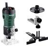 metabo FM 500-6 (601741000) Fresadora de cantos | Tagliabordi compatto per legno con guida parallela, 32000 giri/min e rullo guida, batteria e caricatore non inclusi