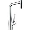 hansgrohe Metris M71 Miscelatore cucina monocomando 320, doccetta estraibile, 2 tipi di getto, Cromo, 14820000