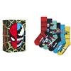 Happy Socks Calzini MARVEL™ Spider-Man 6-Pack Gift Set Cotone Unisex Nero 41-46