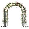 Moubhjd Arco per Rampicanti Nero 300x230cm Modello con base