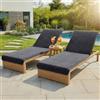 LAYNENBURG Set di 2 Copri sdraio - 100% cotone - OEKO-TEX 100 - Copri asciugamano in spugna per sdraio - telo mare da spiaggia con busta per piscina, sedia a sdraio (75x200 cm antracite)