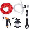 HOKAYOBEXU Idropulitrice portatile 12V 160PSI, kit pompa idropulitrice elettrica con 2 tubi, idropulitrice per auto per la pulizia dei pavimenti dei finestrini dell'auto, ABS e materiale