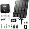 Boadw Pompa Ossigeno Solare 3W 2200mAh - Aeratore laghetto con 2 Pietre porose, antigelo - Utilizzabile Anche in giornate nuvolose, per Giardino e Pesca