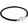 LES FOLIES DI PAOLA GRIECO Bracciale Ecopelle intrecciata chiusura in argento 925 - Les Folies per Pandora (17, Centimetri)