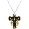Generic Unisex 1PCS Animazione Joint Nero Five-leaf Clover Collana Black Bull Magic Knight Logo Ciondolo Collana gioielli