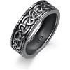 ADMETUS Anello da sposa in argento sterling 925 con nodo celtico, per uomo, anelli celtici, gioielli celtici, regali per anello da uomo, misura 5-15, #10.5, Argento sterling, Nessuna pietra preziosa