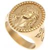 Fachoice Anello a forma di testa di Gesù per uomo in oro cristo Gesù croce rocce moda testa cattolica gioielli per uomo, Acciaio inossidabile, Nessuna pietra preziosa