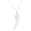 WANDA PLATA Collana Ala di Angelo Custodio Donna, Ragazza, Argento 925 Catenina 40 cm, Ciondolo Ala Richiamo di Protezione Acchiappa Angeli, Gioelli Regalo Prima Comunione