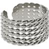 Paloma Bijoux - Anello multifilo intrecciato, in acciaio chirurgico 316L, gioiello fantasia da donna e Acciaio inossidabile, colore: acciaio