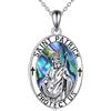 Vadmans Collana San Patrizio Argento 925 Collanine San Patrizio Gioielli Conchiglia Abalone Regalo per Donna Uomini