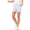 Amazon Essentials Pantaloncini Chino Cachi a Vita Media vestibilità Aderente, Interno Gamba 13cm (Disponibili con Taglio Dritto e Curvy) Donna, Blu Chiaro, 52