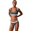 Calvin Klein Donna Bralette Unlined con Fascia con Logo, Verde (Bijou Modern Emblem Outline+Stratif), S