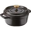 Staub - Cocotte rotonda, Ghisa, Nero opaco, 0.5-quart