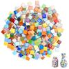 LITZEE Piastrelle a Mosaico di Cristallo Colorato da 1 kg, Piccole Piastrelle a Mosaico per Fai Da Te, Pietre Colorate per Bagno, Cucina, Decorazione per la Casa, Progetti Artistici Fai Da Te (1000g)