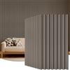 TONOR Pannelli Fonoassorbenti in Legno,120x60-5.76㎡, 8 Pezzi, Grigio | Pannello Decorativi Mdf, Decorazioni Parete Interni, Boiserie Parete per Studio, Stanza, Camera da Letto, tv pareti